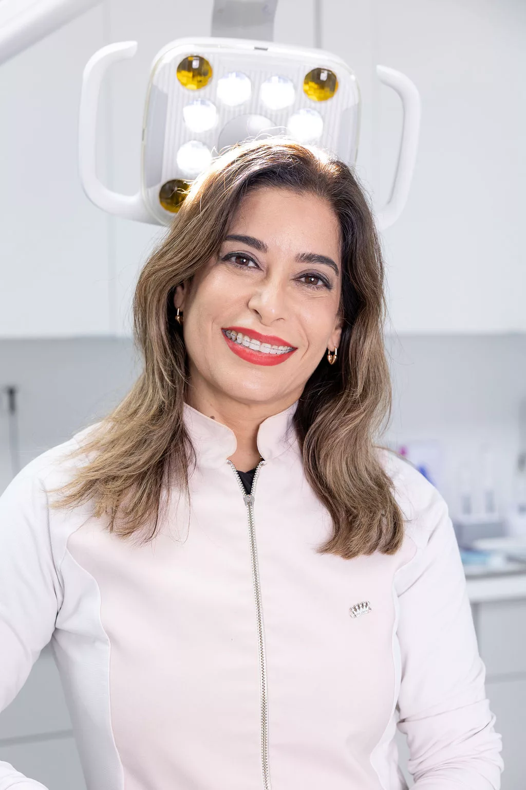 Front desk and consultation area at Dr. G Dental Studio Miami